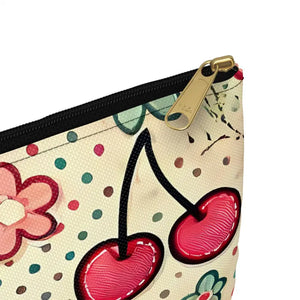 Bags - Vintage Floral Accessory Pouch Vibrant Travel Organizer - Dipaliz