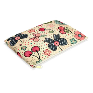 Bags - Vintage Floral Accessory Pouch Vibrant Travel Organizer - Dipaliz