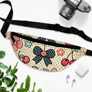 Vibrant Floral Fanny Pack - Groovy Vintage Festival Style - Dipaliz - one Size - Packs