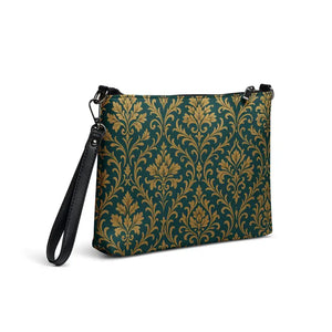 Dipaliz Vintage Floral Navy Crossbody Bag in Supple Faux Leather - Cross Body Bags