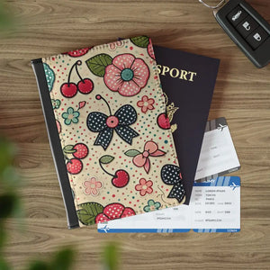 Vintage Floral Passport Cover for Adventurous Souls - Dipaliz - 3.9’’ x 5.8’’ / Black - Travel Wallets