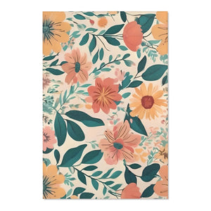 Vintage Flowers Area Rugs – Soft Chenille Decor - Dipaliz