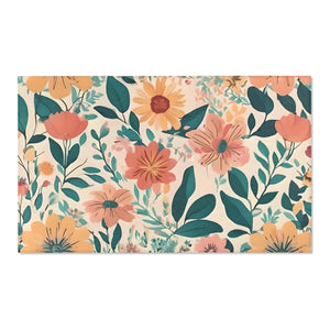 Vintage Flowers Area Rugs – Soft Chenille Decor - Dipaliz