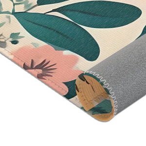 Vintage Flowers Area Rugs – Soft Chenille Decor - Dipaliz