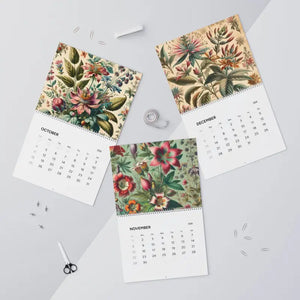 Vintage Flowers Calendar 2026 Wall Planner Matte Grid - Dipaliz - Calendars