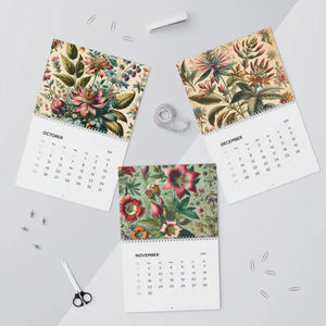 Vintage Flowers Calendar 2026 Wall Planner Matte Grid - Dipaliz - Calendars