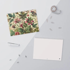 Vintage Flowers Calendar 2026 Wall Planner Matte Grid - Dipaliz - Calendars