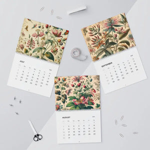 Vintage Flowers Calendar 2026 Wall Planner Matte Grid - Dipaliz - Calendars