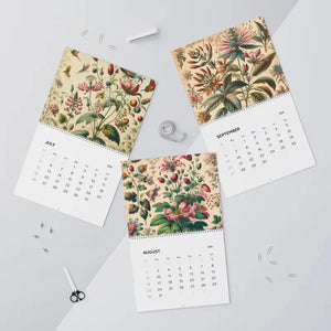 Vintage Flowers Calendar 2026 Wall Planner Matte Grid - Dipaliz - Calendars
