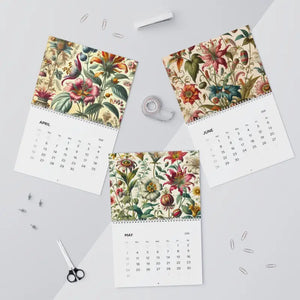 Vintage Flowers Calendar 2026 Wall Planner Matte Grid - Dipaliz - Calendars