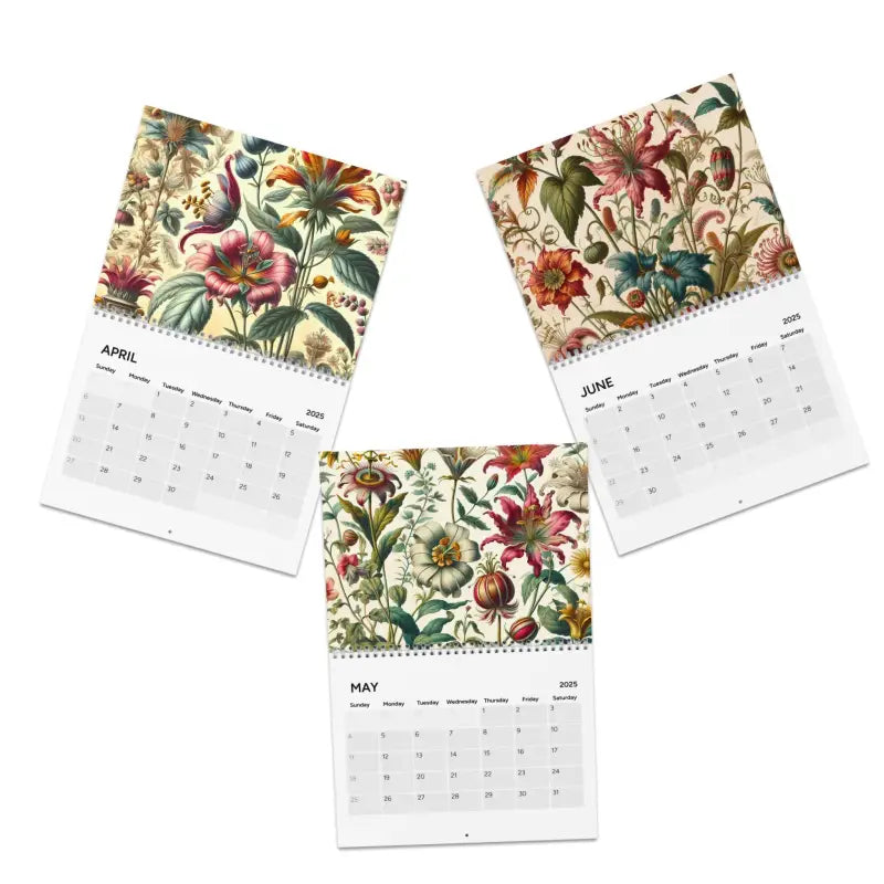 Elevate your Space with our Vintage Flowers Calendar 2025 - 10.8’’ x 8.4’’ / Semi Glossy