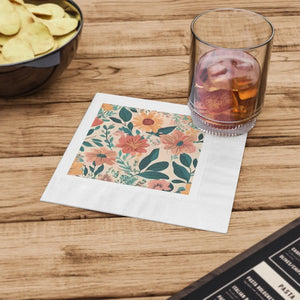 Vintage Flowers Napkins – 3 Ply Floral Decor - Dipaliz - Paper