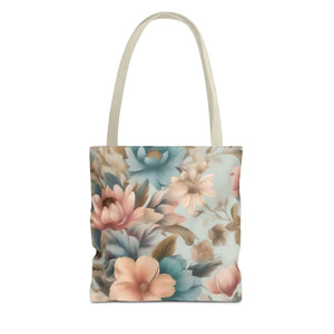 Vintage Flowers Pattern Tote Bag - Polyester Style - Dipaliz - Bags