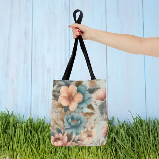 Vintage Flowers Tote Bag: Stylish Practical and Versatile! - 13’’ × / Black Bags