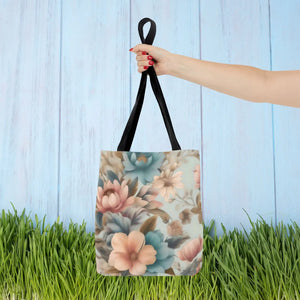 Vintage Flowers Pattern Tote Bag - Polyester Style - Dipaliz - Bags