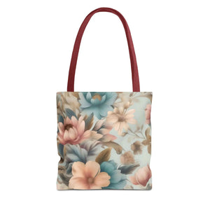 Vintage Flowers Pattern Tote Bag - Polyester Style - Dipaliz - Bags