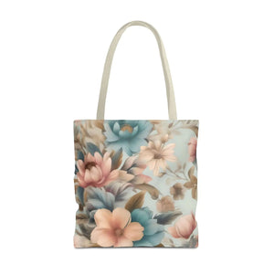 Vintage Flowers Pattern Tote Bag - Polyester Style - Dipaliz - Bags
