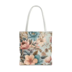 Vintage Flowers Pattern Tote Bag - Polyester Style - Dipaliz - Bags