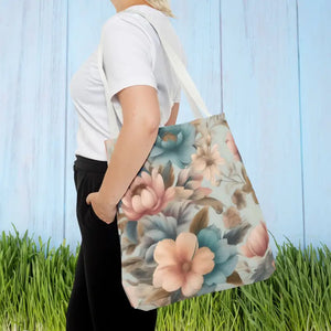 Vintage Flowers Pattern Tote Bag for Bold Statement Style - Dipaliz - Bags