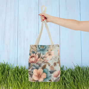 Vintage Flowers Pattern Tote Bag for Bold Statement Style - Dipaliz - Bags