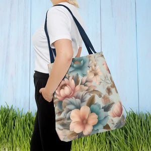 Vintage Flowers Pattern Tote Bag for Bold Statement Style - Dipaliz - Bags