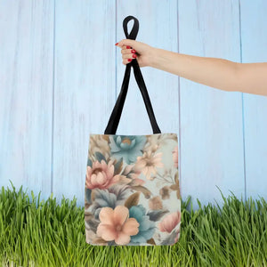 Vintage Flowers Pattern Tote Bag for Bold Statement Style - Dipaliz - 13’’ × / Black - Bags