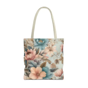 Vintage Flowers Pattern Tote Bag for Bold Statement Style - Dipaliz - 18’’ × / Beige - Bags