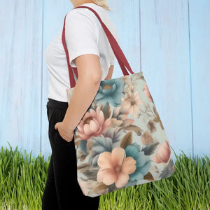 Vintage Flowers Pattern Tote Bag for Bold Statement Style - Dipaliz - Bags
