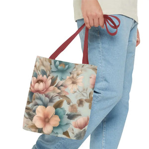 Vintage Flowers Pattern Tote Bag for Bold Statement Style - Dipaliz - Bags