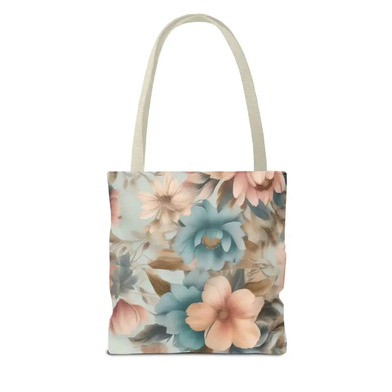 Vintage Flowers Pattern Aop Tote Bag - Bags