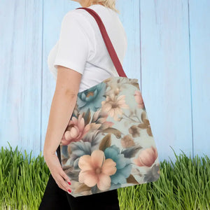 Vintage Flowers Pattern Tote Bag for Bold Statement Style - Dipaliz - Bags