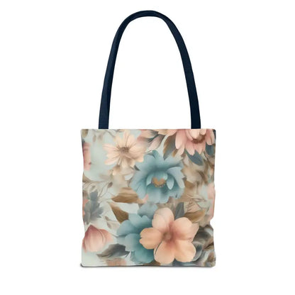 Vintage Flowers Pattern Aop Tote Bag - Bags