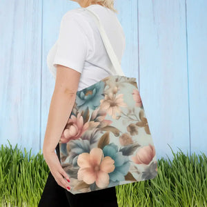 Vintage Flowers Pattern Tote Bag for Bold Statement Style - Dipaliz - Bags