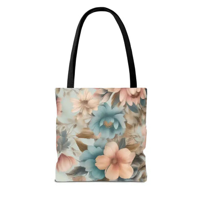 Vintage Flowers Pattern Aop Tote Bag - Bags