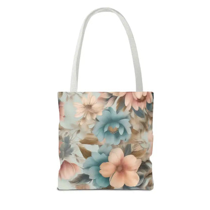 Vintage Flowers Pattern Aop Tote Bag - Bags