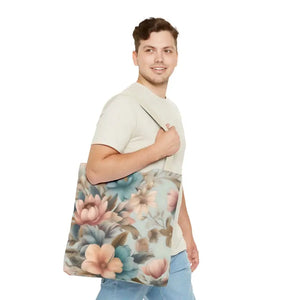 Vintage Flowers Pattern Tote Bag for Bold Statement Style - Dipaliz - Bags