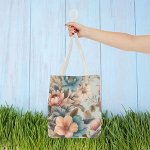 Vintage Flowers Pattern Tote Bag for Bold Statement Style - Dipaliz - Bags