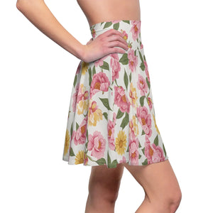 Peony and Sunflowers Women’s Skater Skirt (aop) - Skirts
