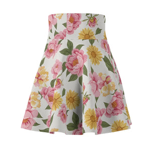 Peony and Sunflowers Women’s Skater Skirt (aop) - Skirts