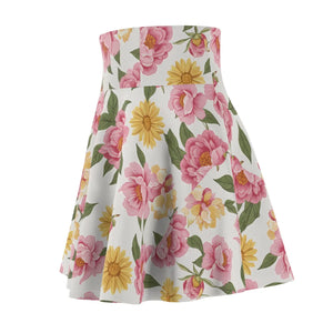 Peony and Sunflowers Women’s Skater Skirt (aop) - Skirts