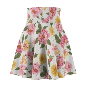 Peony and Sunflowers Women’s Skater Skirt (aop) - Skirts