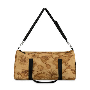 Vintage Map Travel Duffel Bag - Weekend Adventure - Dipaliz - Bags