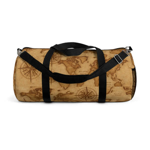 Vintage Map Travel Duffel Bag - Weekend Adventure - Dipaliz - Bags