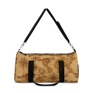 Vintage Map Travel Duffel Bag - Weekend Adventure - Dipaliz - Bags