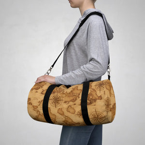 Vintage Map Travel Duffel Bag - Weekend Adventure - Dipaliz - Bags