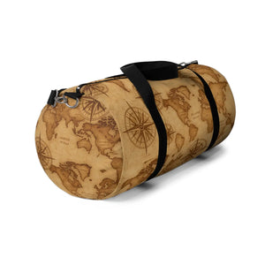 Vintage Map Travel Duffel Bag - Weekend Adventure - Dipaliz - Bags