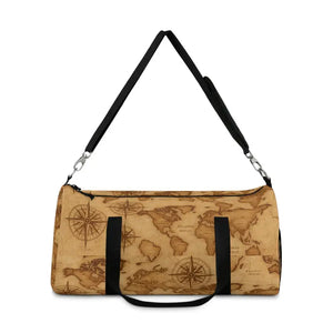 Vintage Map Travel Duffel Bag - Weekend Adventure Style - Dipaliz - Bags