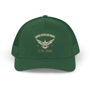 Vintage Military Aviation Snapback Trucker Cap - 1776-2026 Emblem - Hats