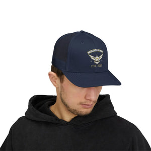 Vintage Military Aviation Snapback Trucker Cap - 1776-2026 Emblem - Hats
