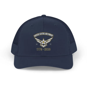 Vintage Military Aviation Snapback Trucker Cap - 1776-2026 Emblem - Hats